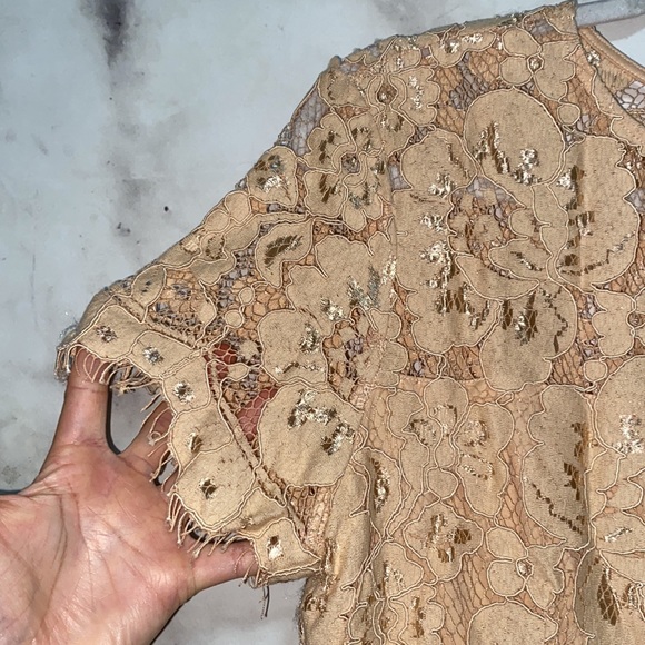 NSR Beige Lace Midi Dress - Picture 6 of 13